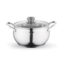 Zestaw Garnków Maron Inox 8 CZ. Polerowane (1,9L 2,6L 3,6L 4,7L +Pokrywki)