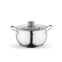 Zestaw Garnków Maron Inox 8 CZ. Polerowane (1,9L 2,6L 3,6L 4,7L +Pokrywki)
