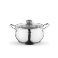 Zestaw Garnków Maron Inox 8 CZ. Polerowane (1,9L 2,6L 3,6L 4,7L +Pokrywki)