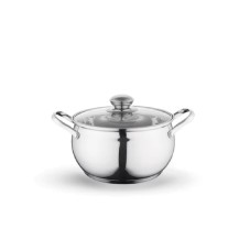 Zestaw Garnków Maron Inox 8 CZ. Polerowane (1,9L 2,6L 3,6L 4,7L +Pokrywki)