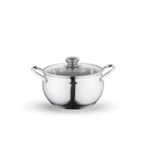 Zestaw Garnków Maron Inox 8 CZ. Polerowane (1,9L 2,6L 3,6L 4,7L +Pokrywki)