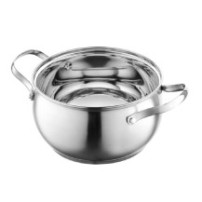 Zestaw Garnków Maron Inox 8 CZ. Polerowane (1,9L 2,6L 3,6L 4,7L +Pokrywki)