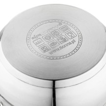 Zestaw Garnków Maron Inox 8 CZ. Polerowane (1,9L 2,6L 3,6L 4,7L +Pokrywki)