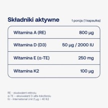 Olicaps ADEK Formeds Zestaw Czterech Witamin (A + D + E + K) Odporność 60 szt
