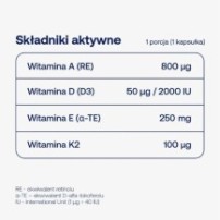 Olicaps ADEK Formeds Zestaw Czterech Witamin (A + D + E + K) Odporność 60 szt