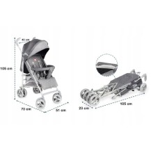 Lionelo Irma Wózek spacerowy Grey/Dark Grey