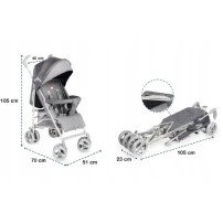 Lionelo Irma Wózek spacerowy Grey/Dark Grey