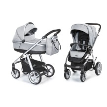 Espiro next 2.1 melange wózek 2w1 Grey Central 07 żelowe koła