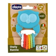 Chicco Eco+ Grzechotka gryzak Sowa