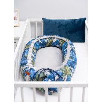 SENSILLO Kokon Velvet 80x45 Papugi niebieski