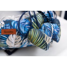 SENSILLO Kokon Velvet 80x45 Papugi niebieski