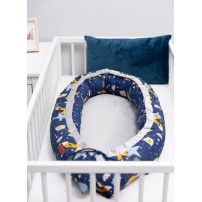 SENSILLO Kokon Velvet 80x45 Granatowy liski