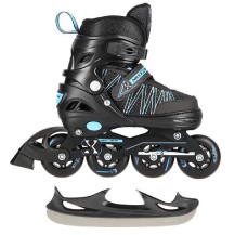 Rolki 2w1 Nils NH11912 S(31-34) czarno-niebieskie