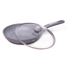 Patelnia granitowa KM-4271GR 24 cm + pokrywka