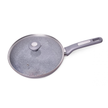 Patelnia Granitowa Kamille KM4269-GR 20 cm + Pokrywka