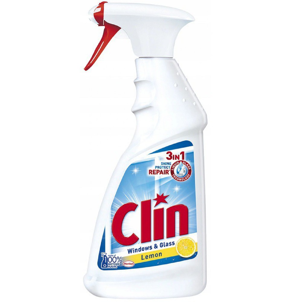 Clin Płyn mycia szyb okien 500ml Lemon