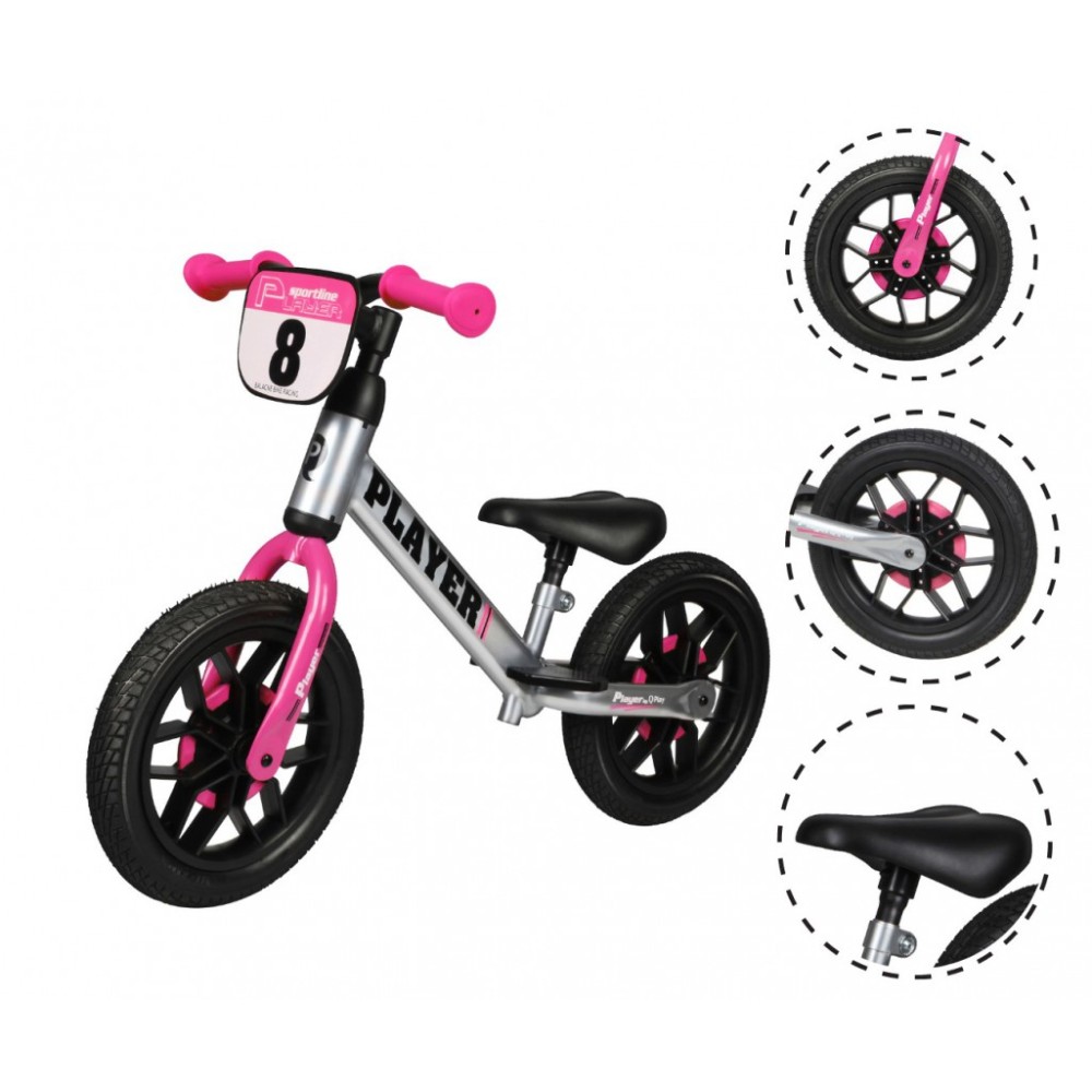 Qplay Rowerek Biegowy Player pink