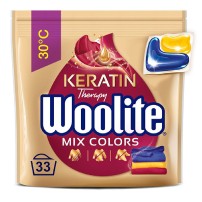 Woolite Mix Colors z keratyną Kapsułki do kolorowych tkanin 33 sztuki