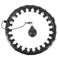 Hula Hop z wypustkami i obciążnikiem HMS HHW01 Black