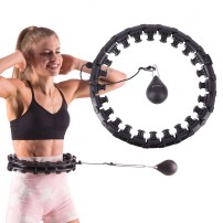 Hula Hop z wypustkami i obciążnikiem HMS HHW01 Black