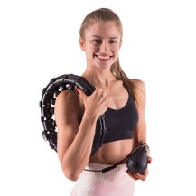 Hula Hop z wypustkami i obciążnikiem HMS HHW01 Black