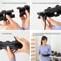 Hula Hop z wypustkami i obciążnikiem HMS HHW01 Black