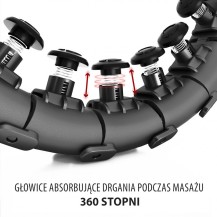Hula Hop z wypustkami i obciążnikiem HMS HHW01 Black