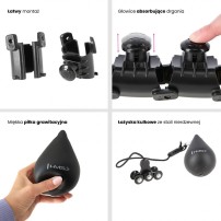 Hula Hop z wypustkami i obciążnikiem HMS HHW01 Black
