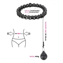 Hula Hop z wypustkami i obciążnikiem HMS HHW01 Black