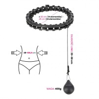 Hula Hop z wypustkami i obciążnikiem HMS HHW01 Black