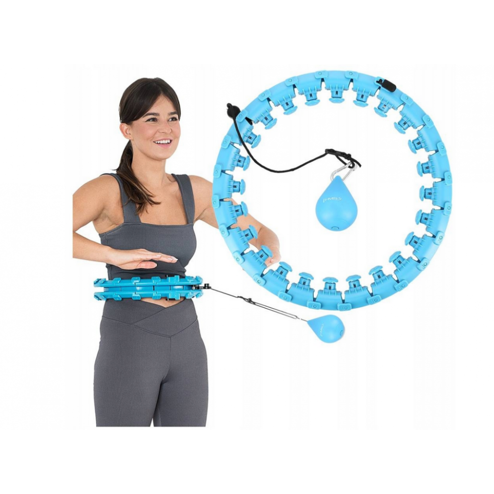 Hula Hop z wypustkami i obciążnikiem HMS HHW01 Blue