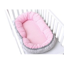 Motherhood gniazdo niemowlęce + kojec junior 2w1 drzewka różowe 054/150