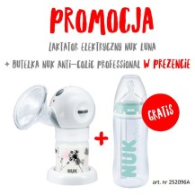 Nuk Luna laktator elektryczny dwufazowy + butelka Gratis