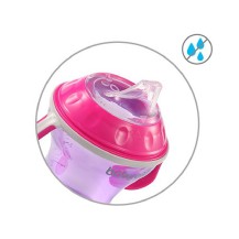 BabyOno Kubek niekapek z miękkim ustnikiem 180ml różowy
