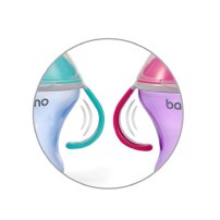 BabyOno Kubek niekapek z miękkim ustnikiem 180ml różowy