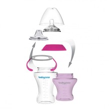 BabyOno Kubek niekapek z miękkim ustnikiem 180ml różowy