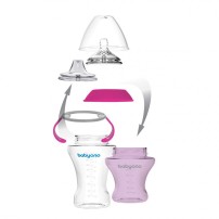 BabyOno Kubek niekapek z miękkim ustnikiem 180ml różowy