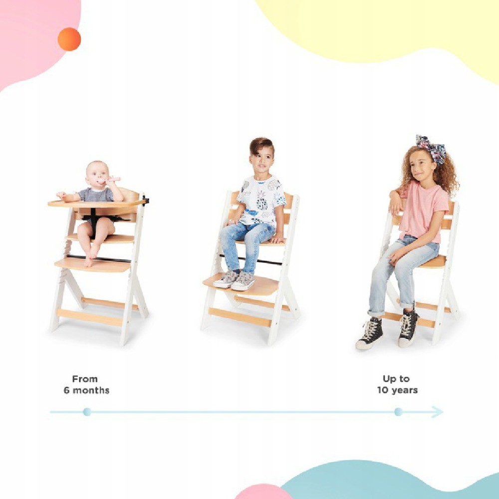 Krzesełko do karmienia Kinderkraft Enock czarne
