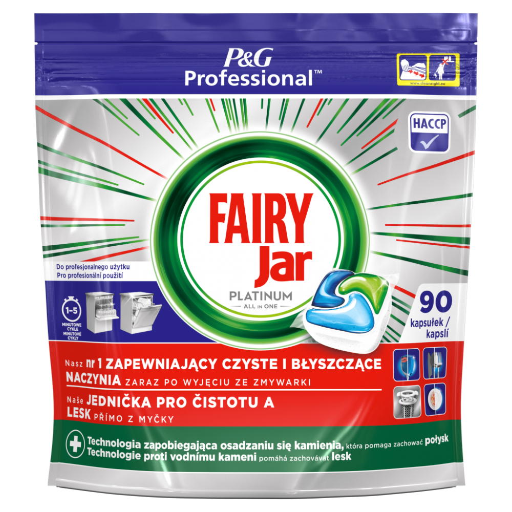 Fairy Professional Platinium Kapsułki do zmywarki All in One 90 szt