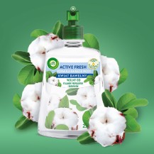 Automatyczny odświeżacz powietrza z wkładem Air Wick ACTIVE FRESH kwiat bawełny 228 ml