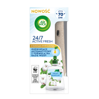 Automatyczny odświeżacz powietrza z wkładem Air Wick ACTIVE FRESH kwiat bawełny 228 ml