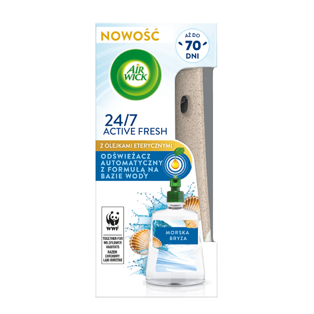 Automatyczny odświeżacz powietrza z wkładem Air Wick ACTIVE FRESH morska bryza 228 ml