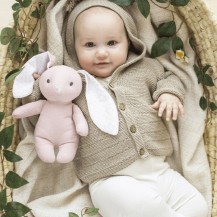 Teddykompaniet Pluszak króliczek Elina, różowy 20cm