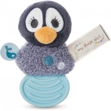 NICI 48044 Teething Ring Penguin Wading Sign 11 cm Grey