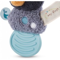 NICI 48044 Teething Ring Penguin Wading Sign 11 cm Grey