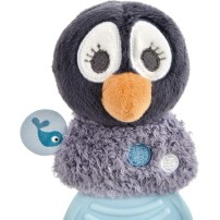 NICI 48044 Teething Ring Penguin Wading Sign 11 cm Grey