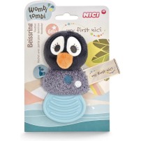 NICI 48044 Teething Ring Penguin Wading Sign 11 cm Grey