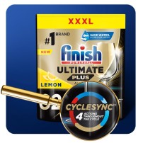Finish Ultimate Plus Kapsułki do zmywarki 62 szt Lemon