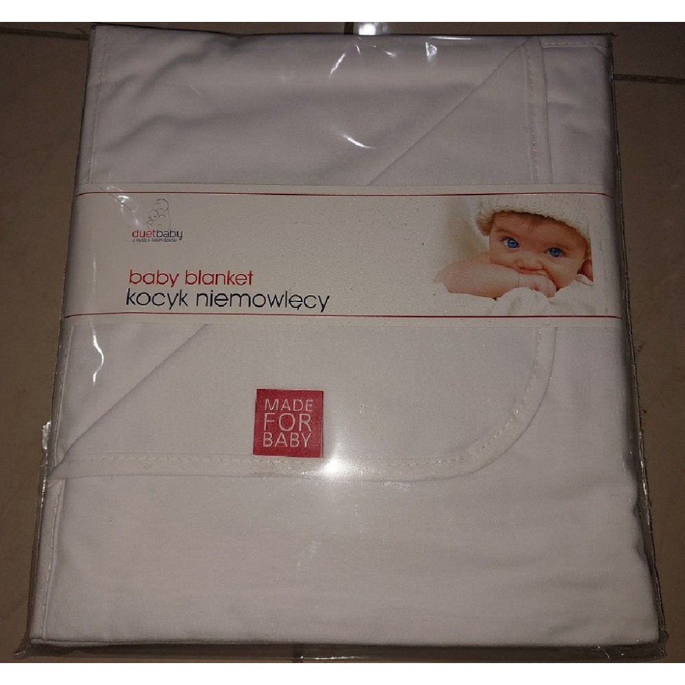 DuetBaby kocyk na lato bawełna jersay biały