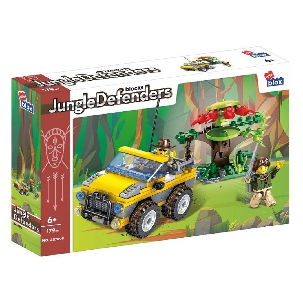 Alleblox JungleDefenders Zestaw z autem terenowym klocki konstrukcyjne
